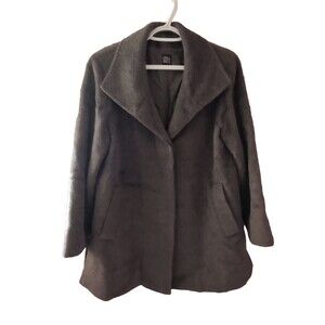Cinzia Rocca Coat Women US 4 Gray Piacenza Baby Llama Wool Bergdorf Goodman